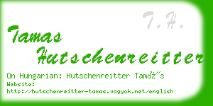 tamas hutschenreitter business card